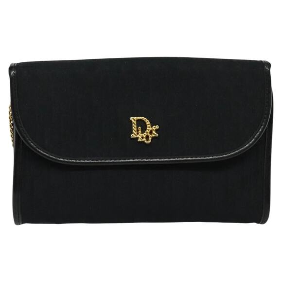 DIOR Trotter Canvas Chain Shoulder Bag Brown Gold - Picture 2 of 12